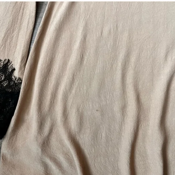 😁For Love & Lemons Festival Lace Bell Sleeve Dress - Tan - Size XS - Picture 9 of 11